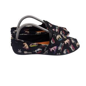 Bobs Skechers Plush Wag Town Dogs Black Slip On Comfort Shoes Womens 9